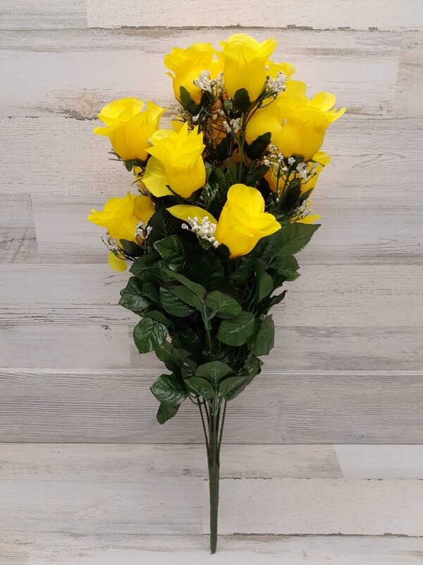 24&quot; Rose Bush x24 Gold/Yellow