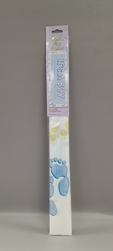 60"x21" It's a Boy Banner w/Grommets Blue 60"x21" It's a Boy Banner w/Grommets Blue