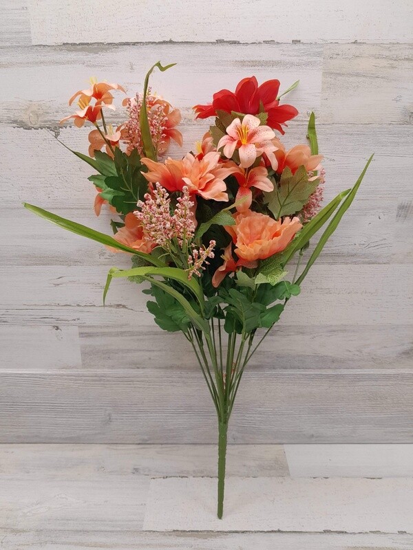 24&quot; Poppy/Heather Bush x18 Coral