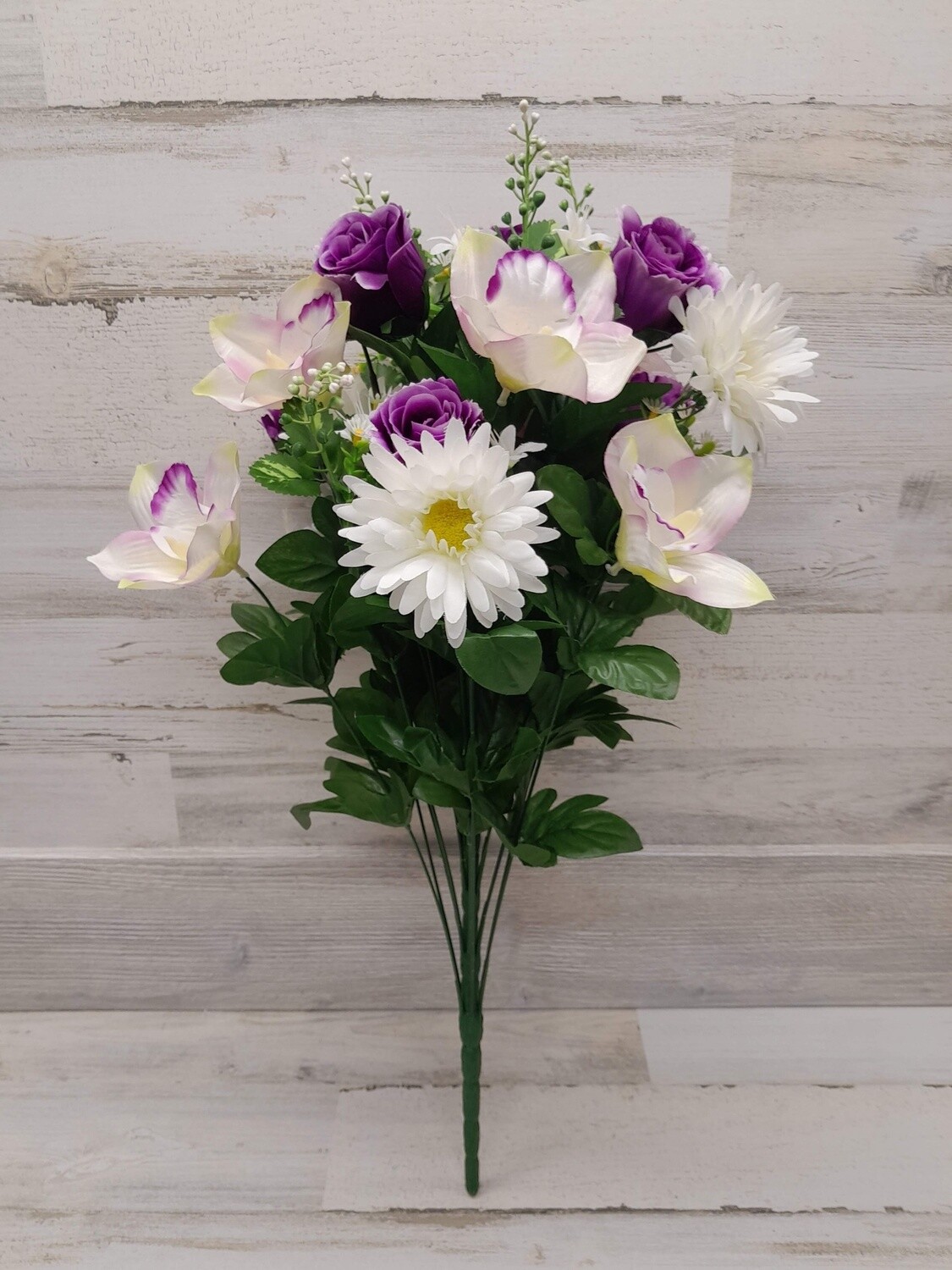 24&quot; Mixed Bush x 24 Purple/White