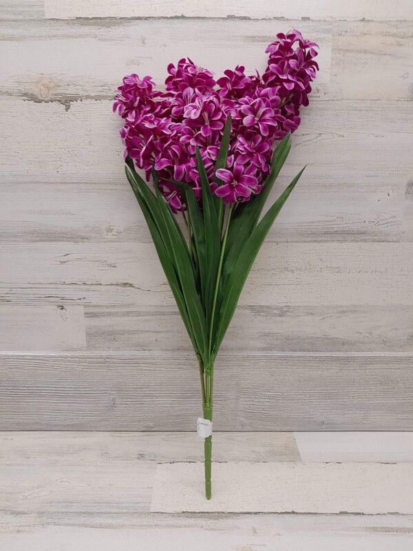 25&quot; Hyacinth Bush x7 Purple
