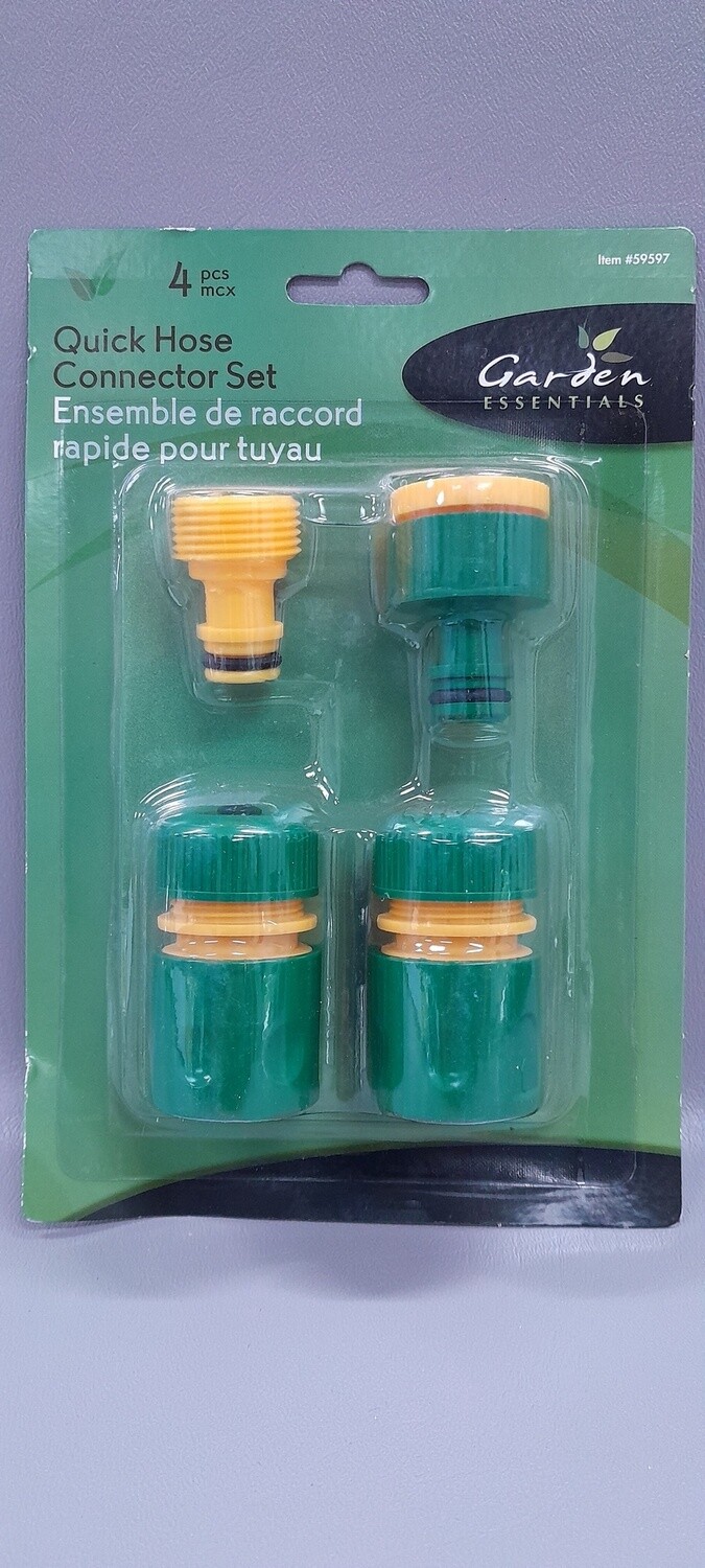 4pc Quick Hose Connector Set