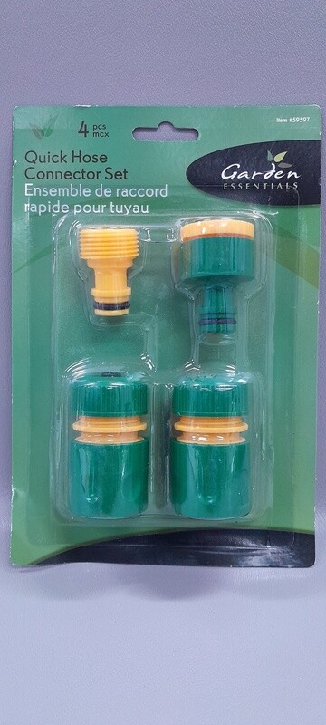 4pc Quick Hose Connector Set