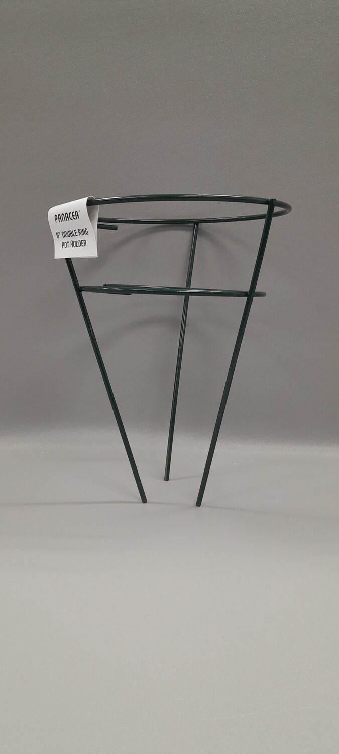 6&quot; Double Ring Pot Holder Green