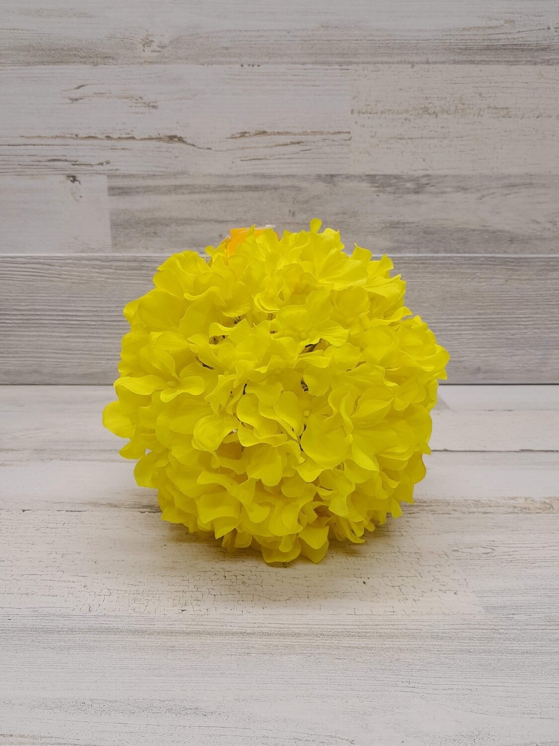 9&quot; Silk Hydrangea Flower Ball Yellow