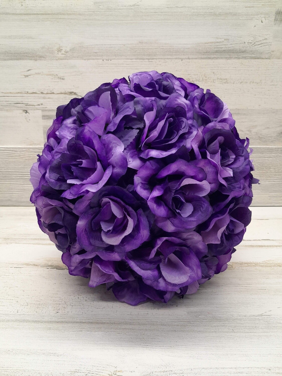 11.5&quot; Silk Flower Ball Purple