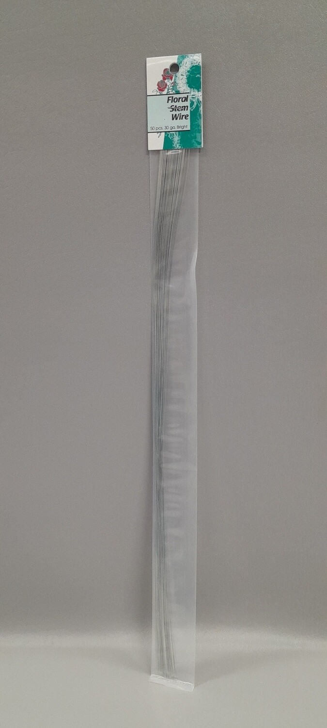 50pc 18" 30 Gauge Wrap Wire Silver