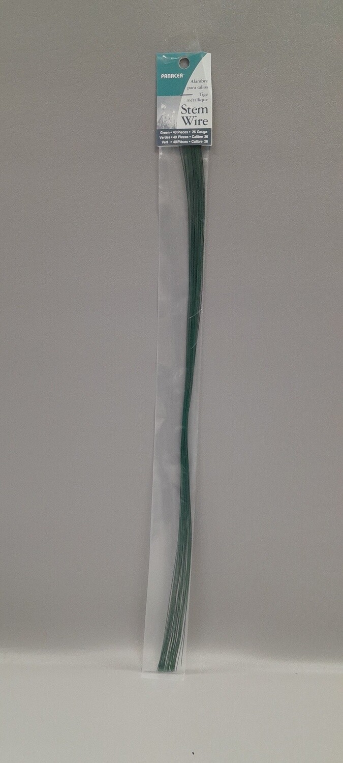 40pc 18" 26 Gauge Wrap Wire Green