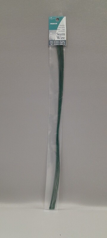 40pc 18" 26 Gauge Wrap Wire Green