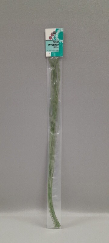 20pc 18" 30 Gauge Cloth Wire Green