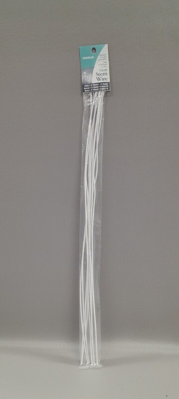 8pc 18" 16 Gauge Cloth Wire White