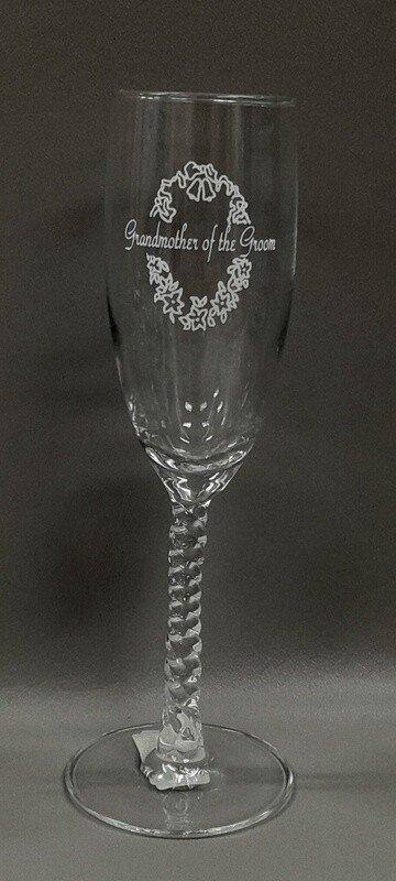 Champagne Flute Grandmother Of The Groom Clear/White (Glass)