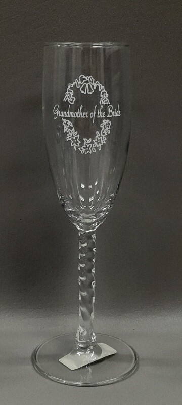 Champagne Flute Grandmother Of The Bride Clear/White (Glass)