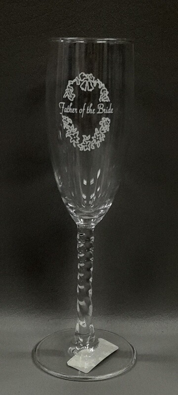 Champagne Flute Father Of The Bride Clear/White (Glass)
