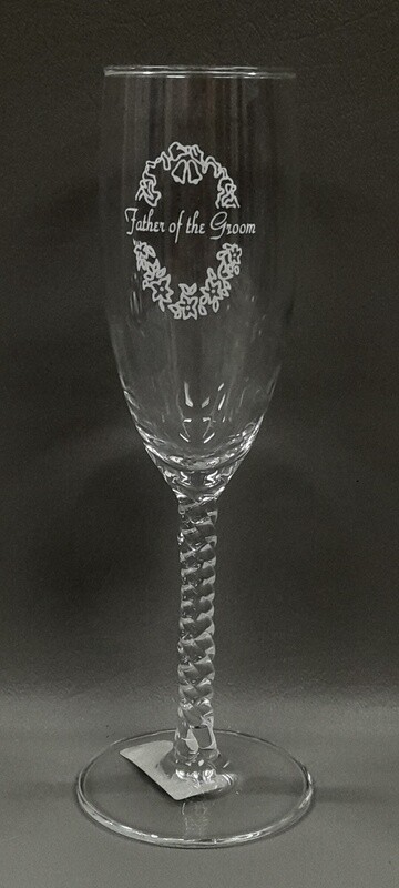 Champagne Flute Father Of The Groom Clear/White (Glass)