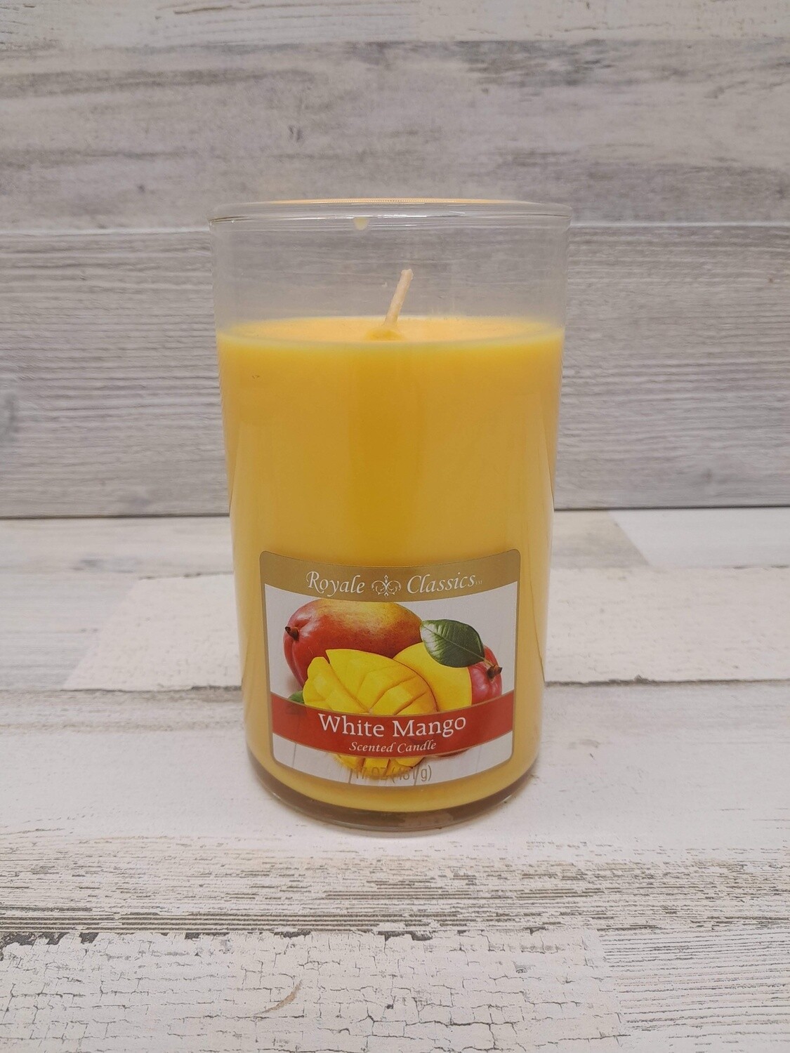 17oz 1 Wick Jar Candle White Mango