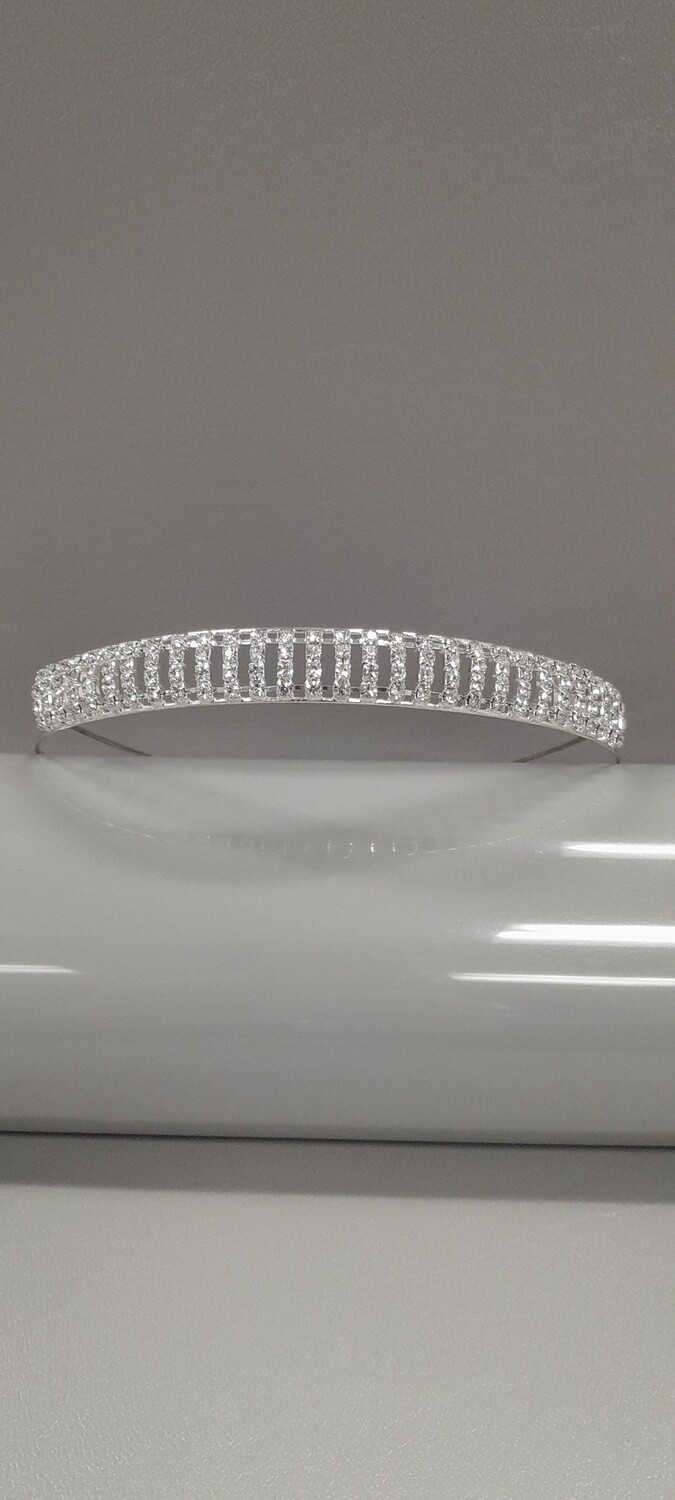 Rhinestone Headband Silver