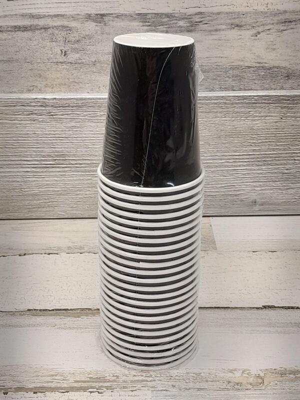 *24pc 9oz Paper Cups Black