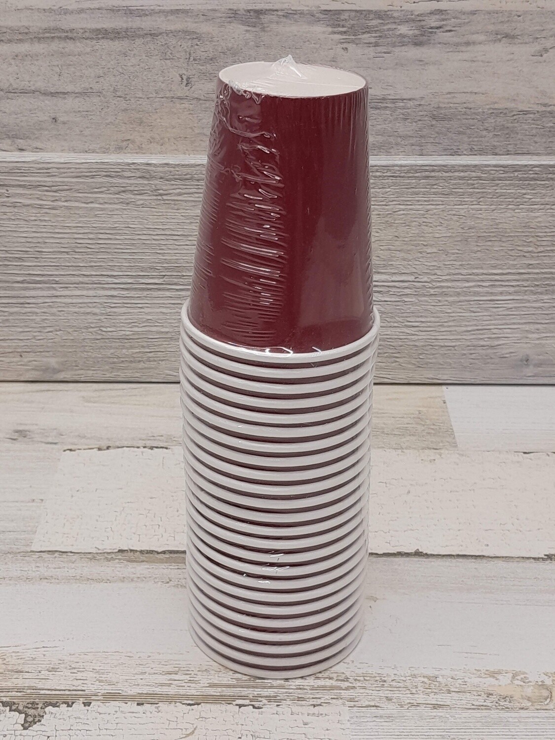 *24pc 9oz Paper Cups Burgundy