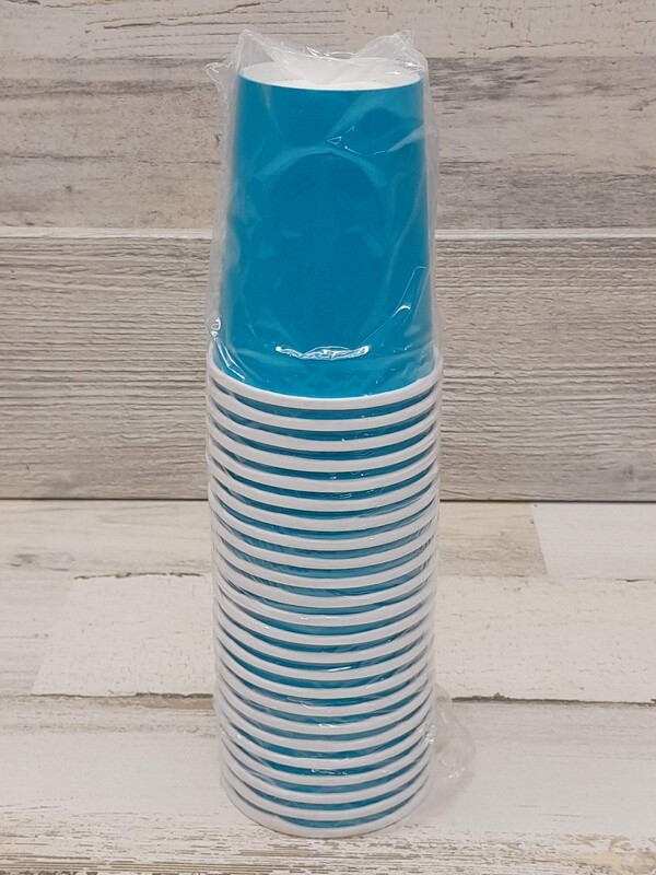 *24pc 9oz Paper Cups Bermuda Blue