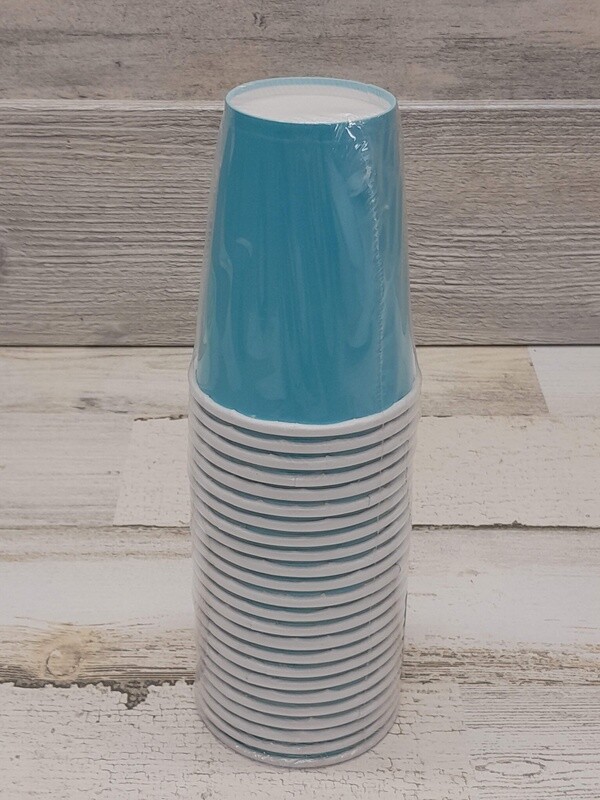 *24pc 9oz Paper Cups Light Blue
