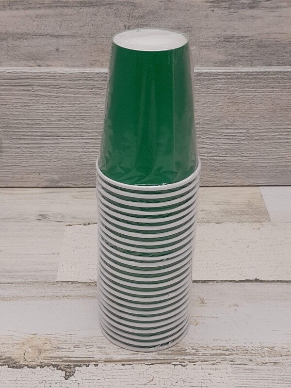 *24pc 9oz Paper Cups Emerald