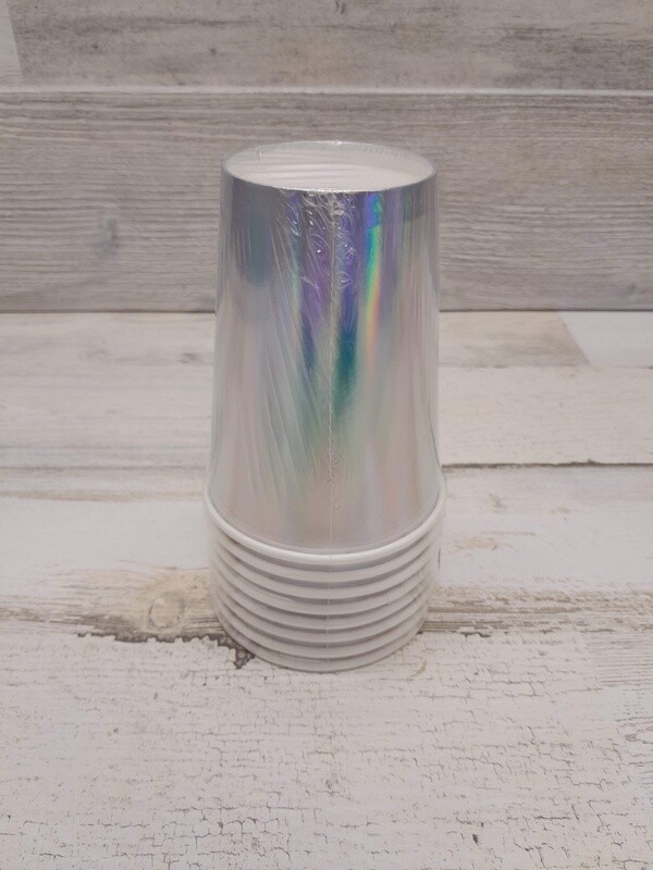 8pc 12oz Cups Iridescent