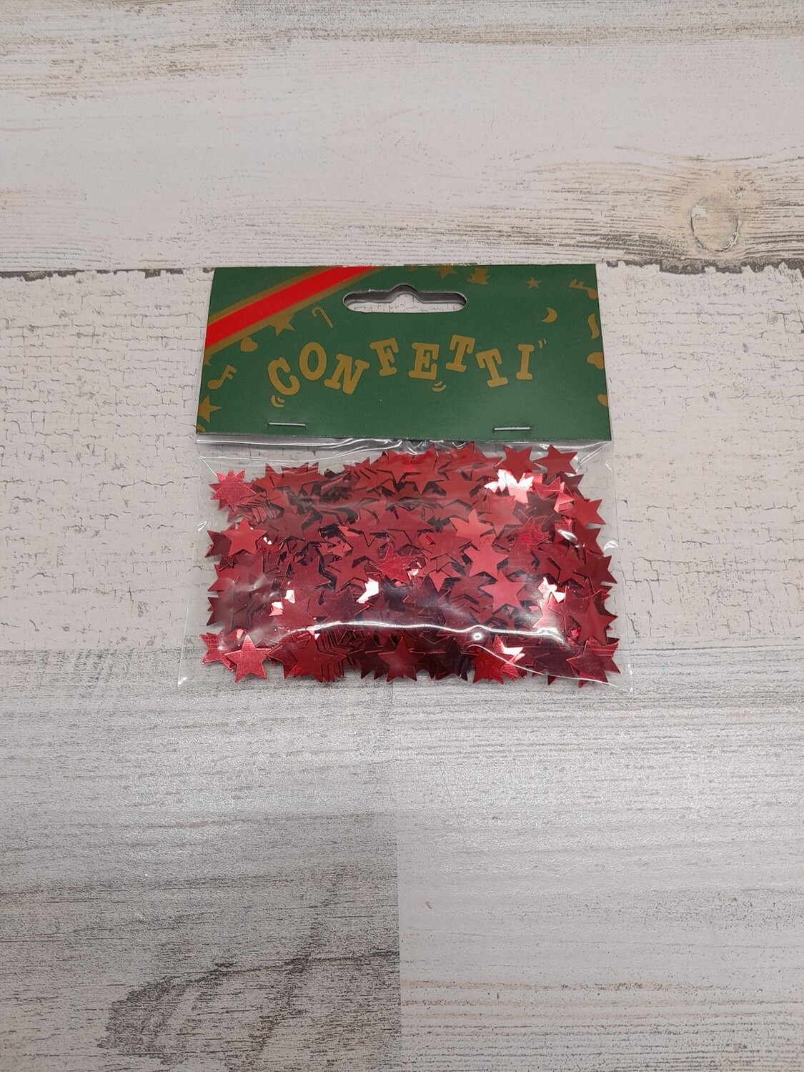 14gr 8mm Star Confetti Red