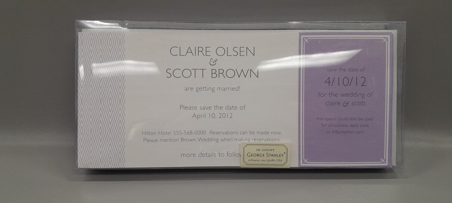 10pc Save The Date Invitations