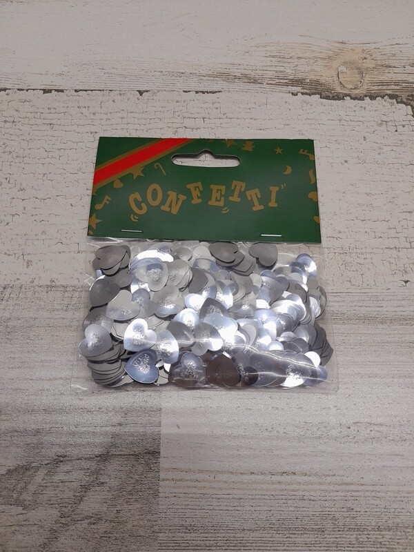14gr 13mm Heart Confetti Silver