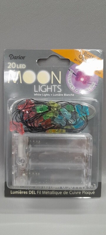 Butterfly Moon Lights W/ 20 White Lights