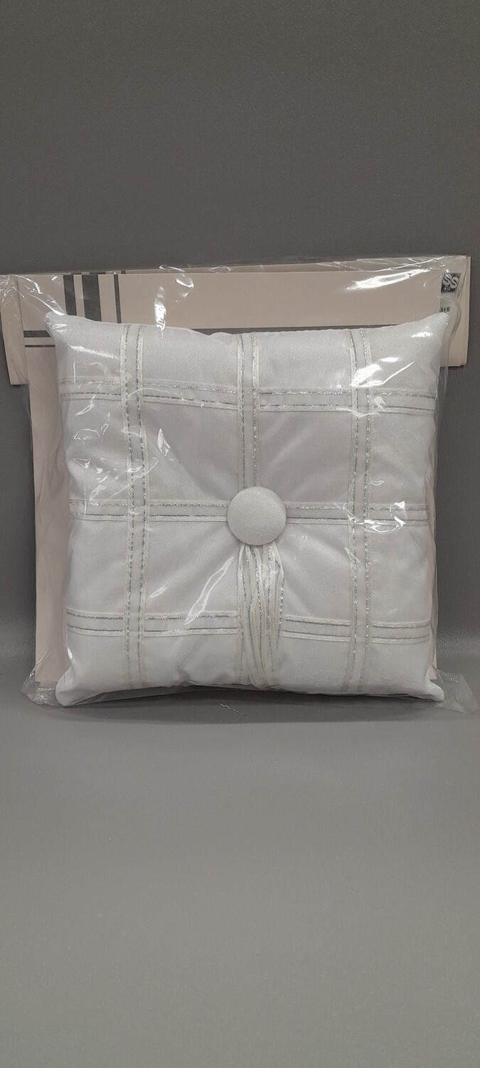 *6.5&quot; Ring Pillow White/Silver