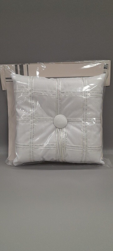 *6.5&quot; Ring Pillow White/Silver