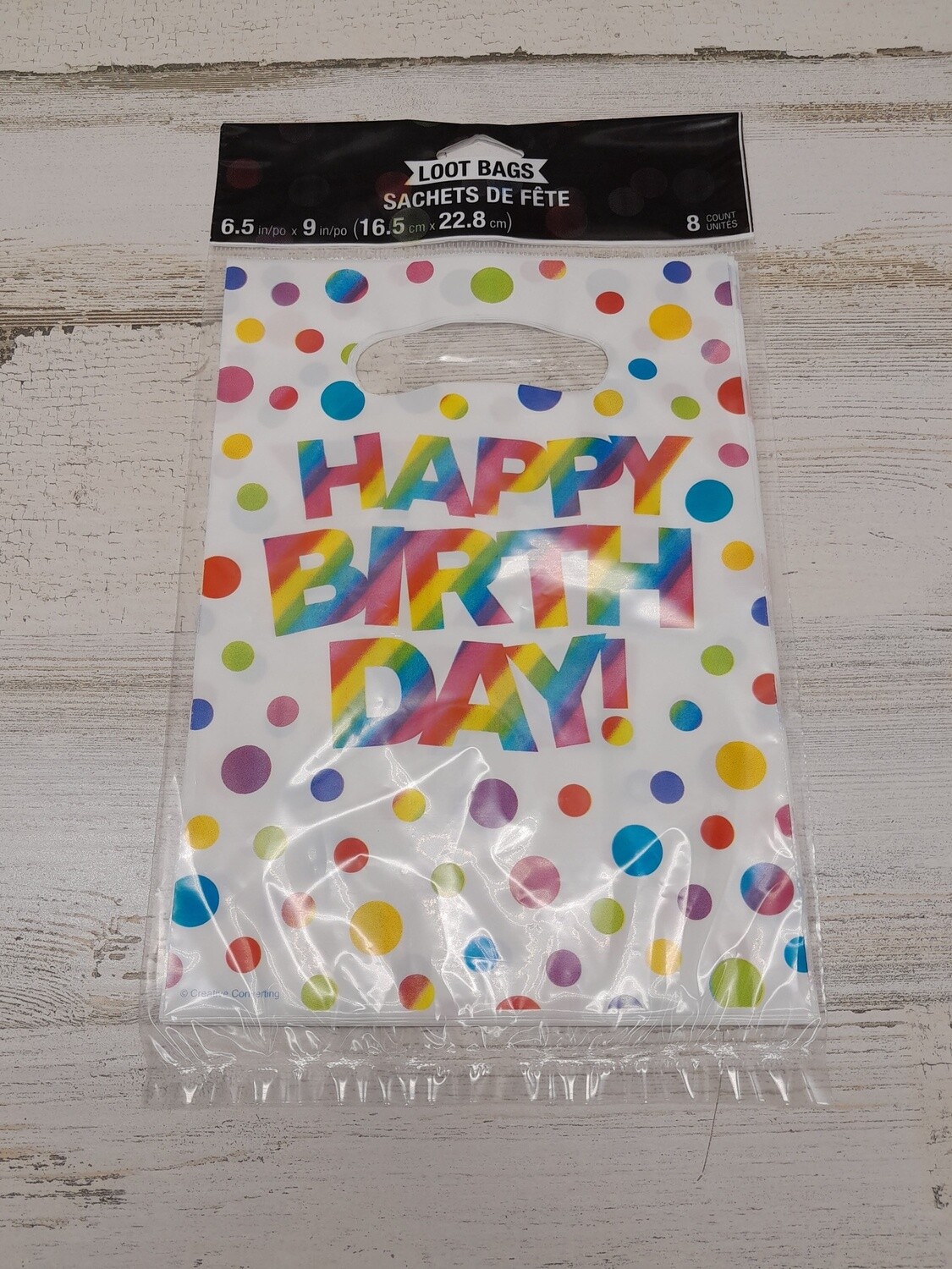 8pc 6.5&quot;x9&quot; Birthday Treat bags
