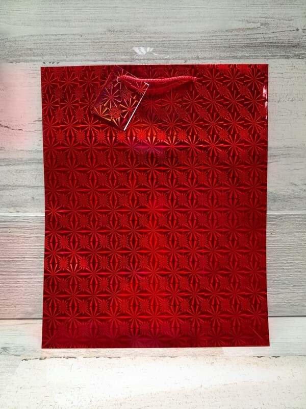 10.5&quot;x5.5&quot;x13&quot; Holographic Bag Red