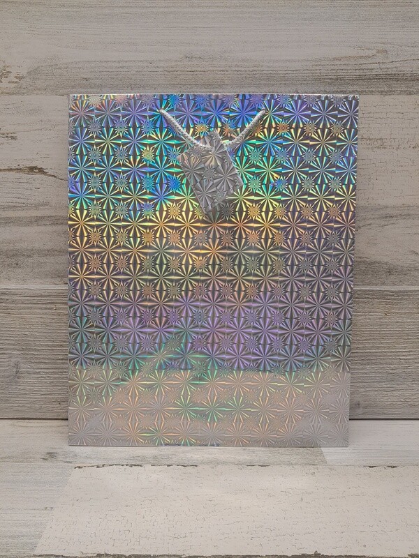 10.5&quot;x5.5&quot;x13&quot; Holographic Bag Silver