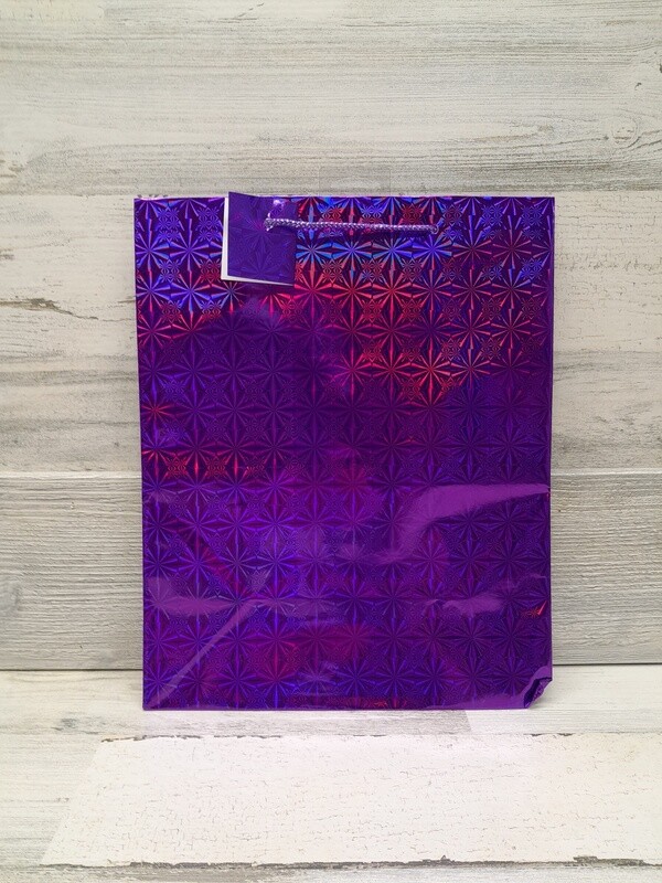 10.5&quot;x5.5&quot;x13&quot; Holographic Bag Purple