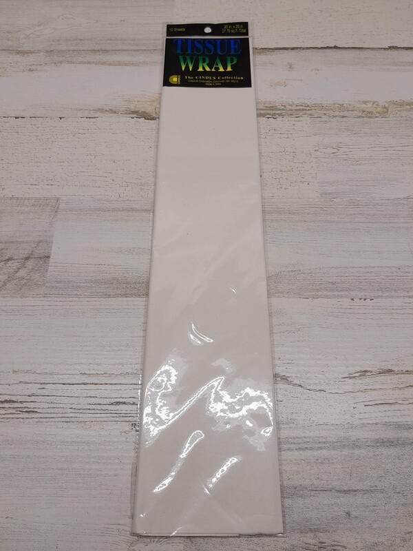 10pc 20&quot;x20&quot; Tissue Paper White