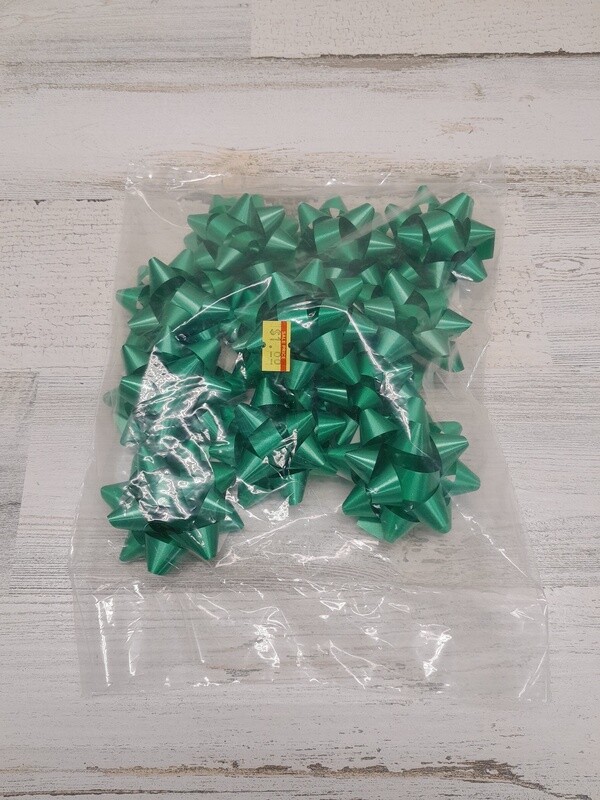 12pc 2.75&quot; Bow Emerald