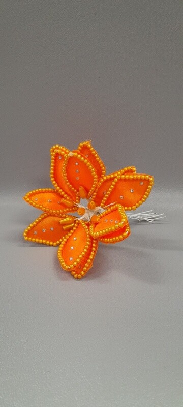 1pc Poinsettia Pick Orange
