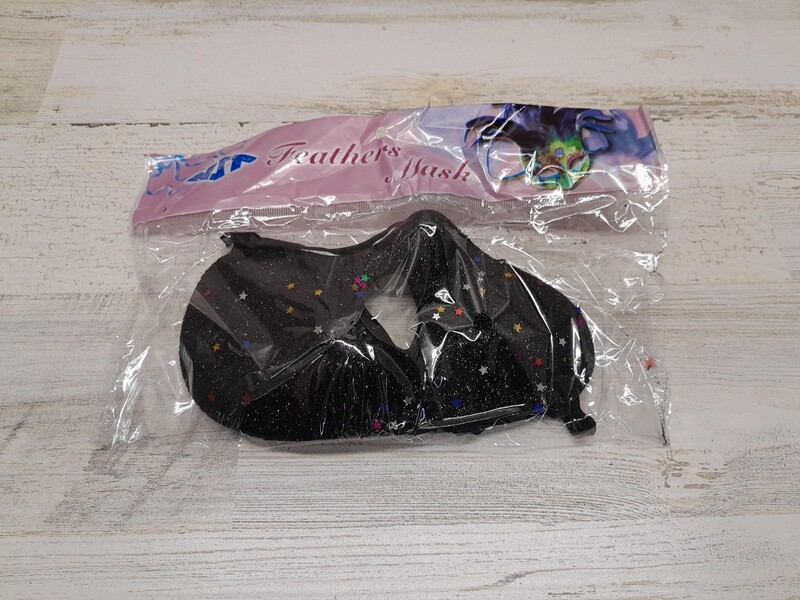 2pc Glitter Mask Black