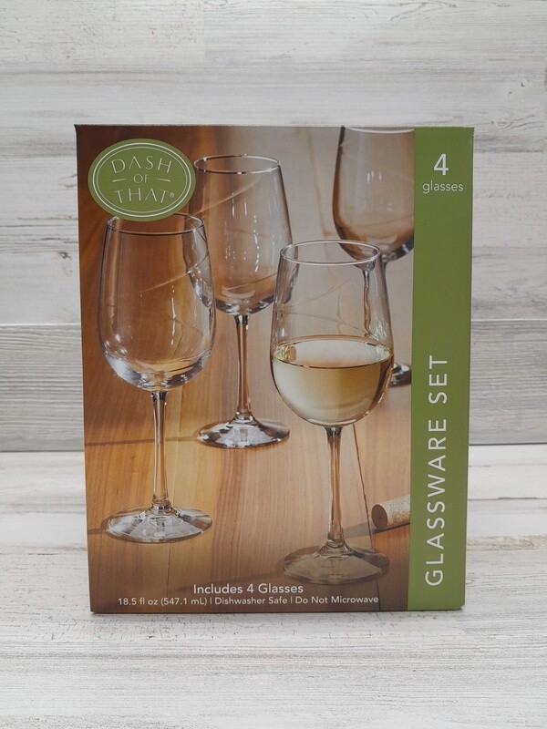 4pc 18.5oz Wine Glasses (Glass)