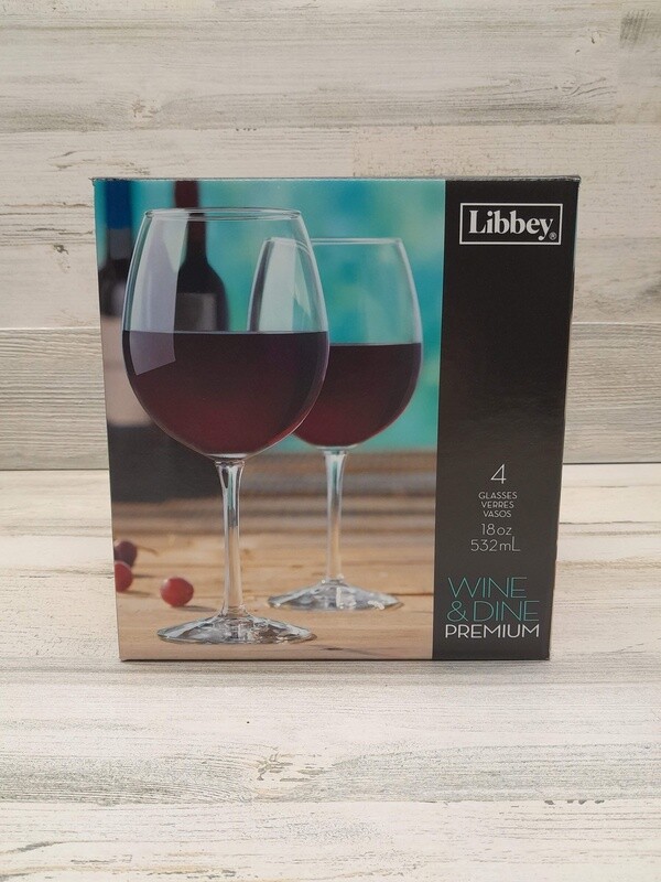 4pc 18oz Wine Glasses (Glass)