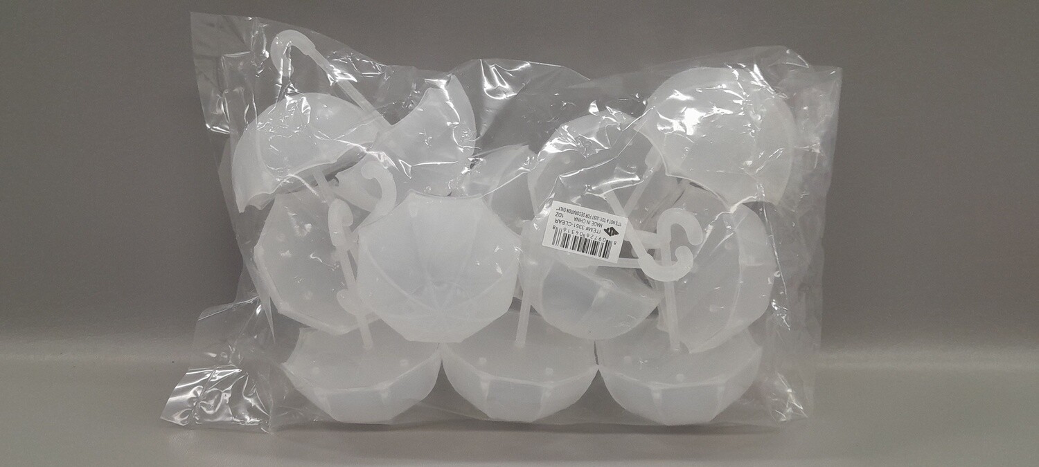 12pc 3&quot;x4&quot; Plastic Umbrella Box Clear
