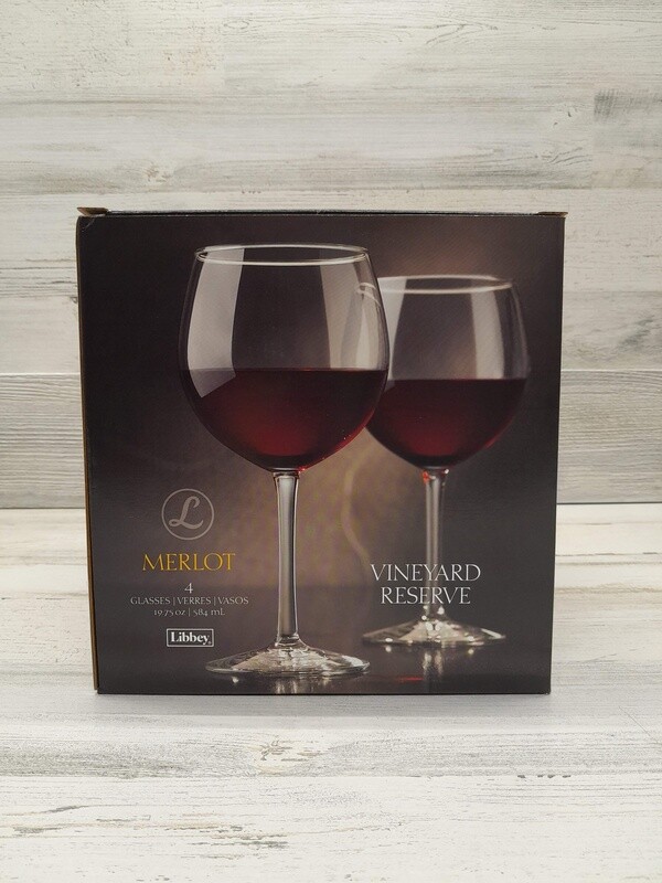 4pc 19.75oz Wine Glasses (Glass)