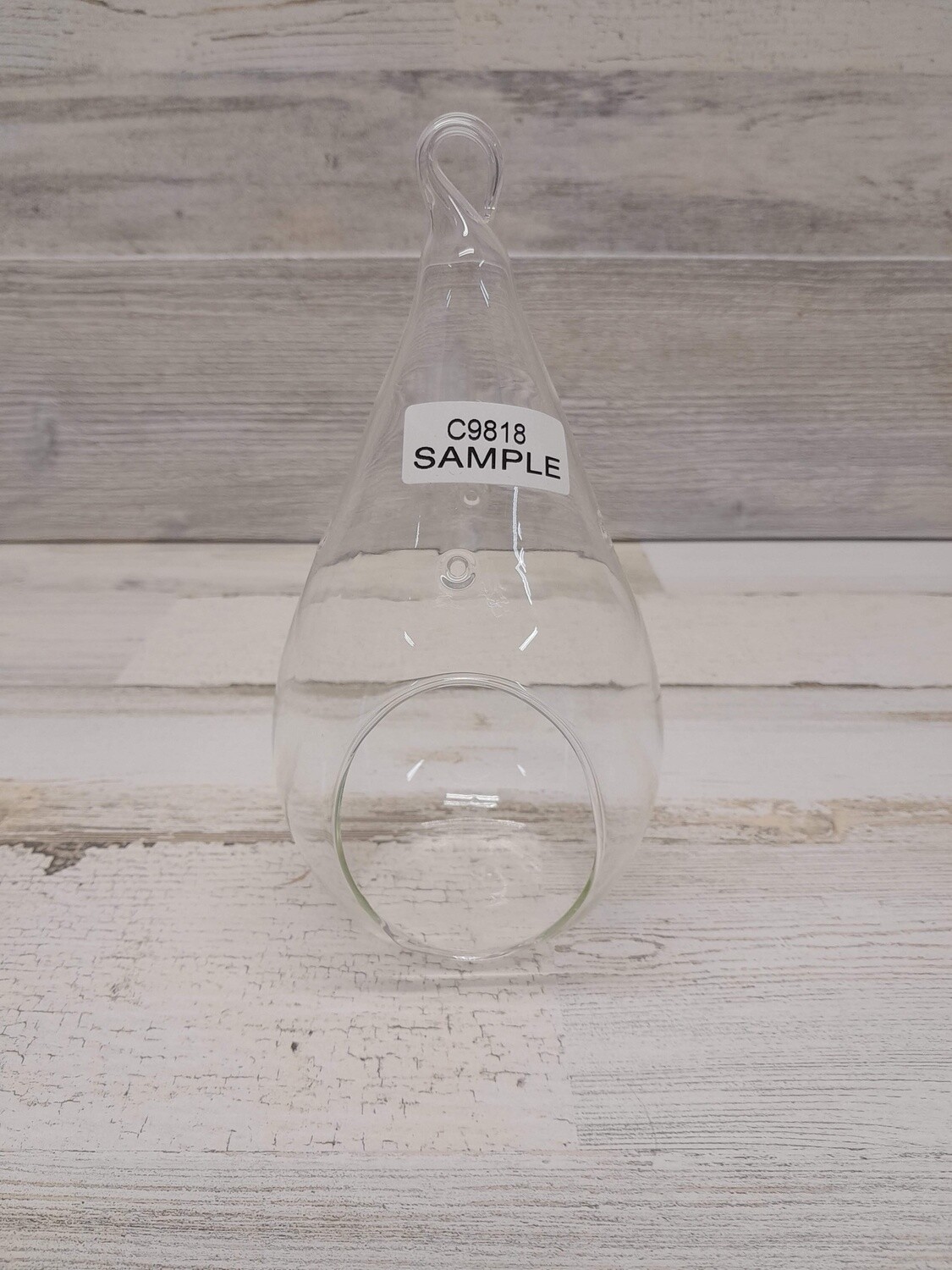 7&quot; Teardrop Hanging Votive Holder Clear (Glass)