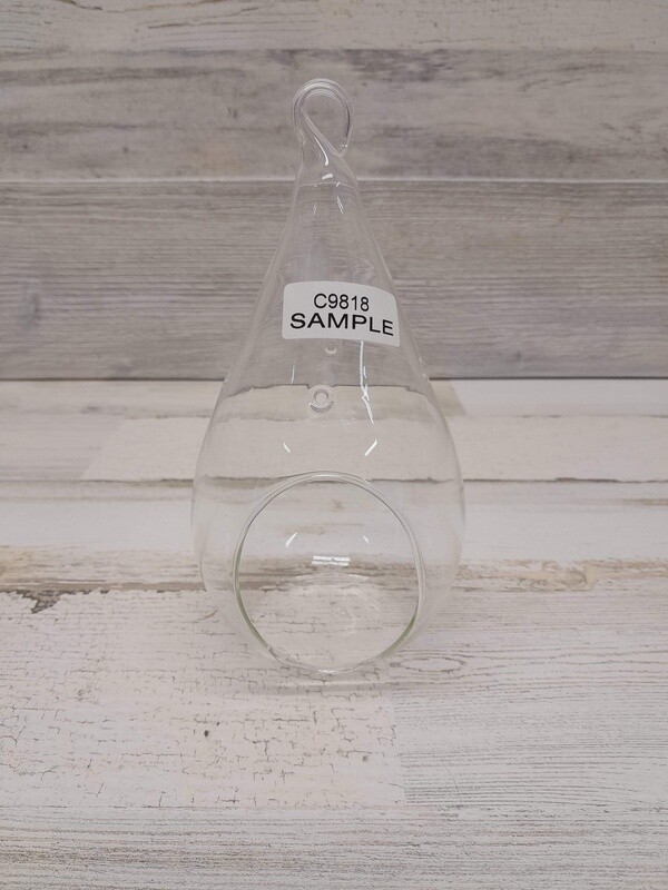 7&quot; Teardrop Hanging Votive Holder Clear (Glass)