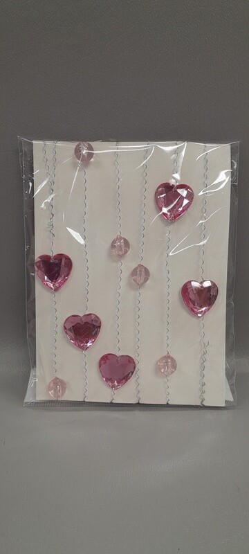 66&quot; Heart Garland Pink
