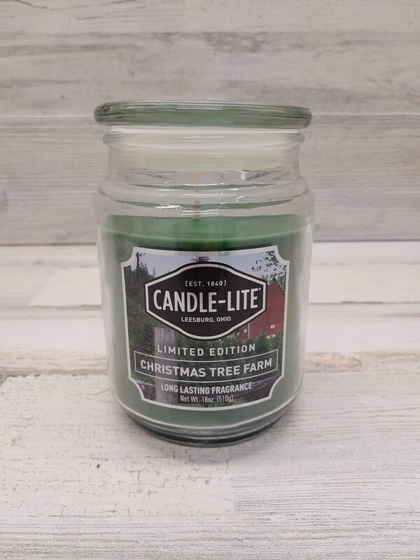 18oz 1 Wick Jar Candle Christmas Tree Farm