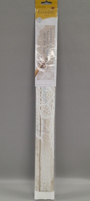 5&#39;x21&quot; Rustic Wedding Banner w/Grommets